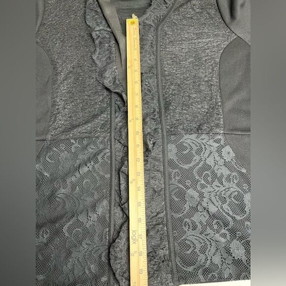 Gerry Weber Lace Black Strip Full zip jacket blazer size XL - Picture 12 of 16